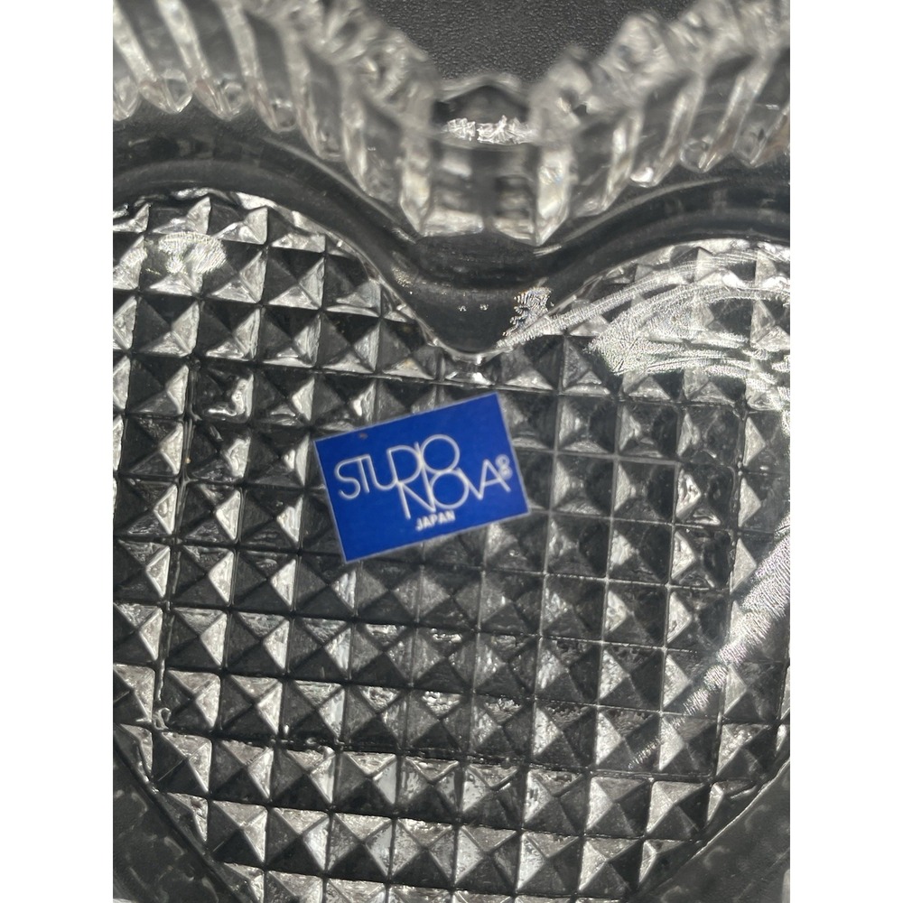 VTG Studio Nova Crystal "LOVING" 2 Pc Covered Heart Shaped Trinket Box - Picture 6 of 8